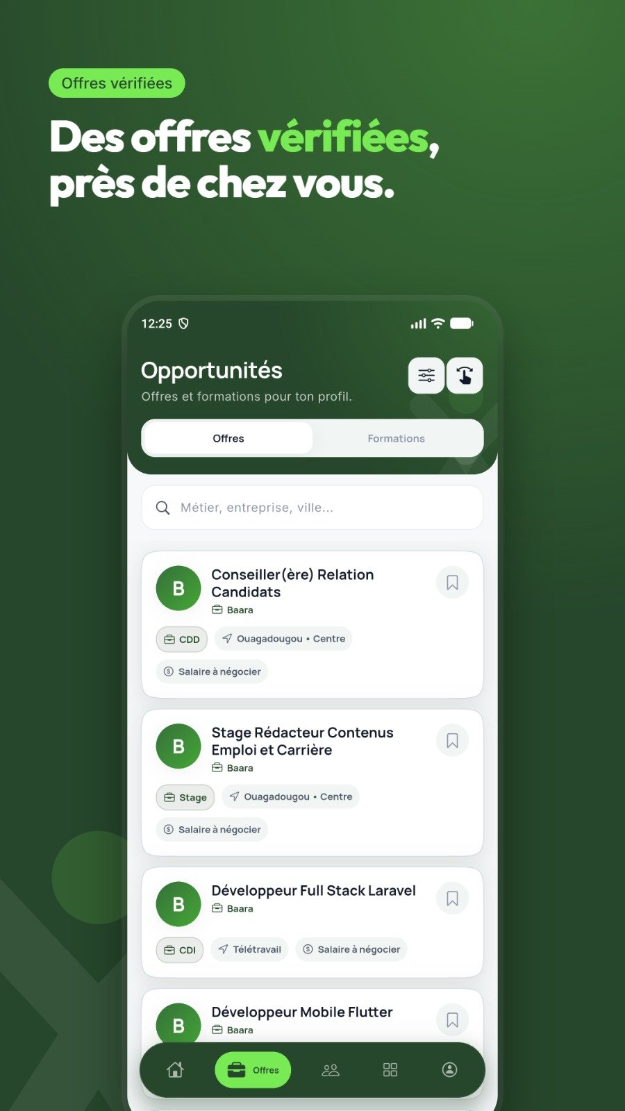 Offres sur mobile